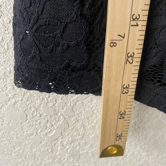 Panhandle Eyelet Lace Dress Womens L Black Lined Western - Picture 10 of 13